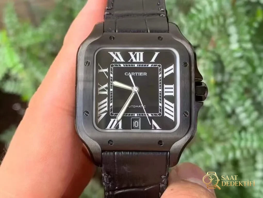 Cartier Santos Replika Saat İncelemesi - Ön Görünüm ve Kasa Tasarımı