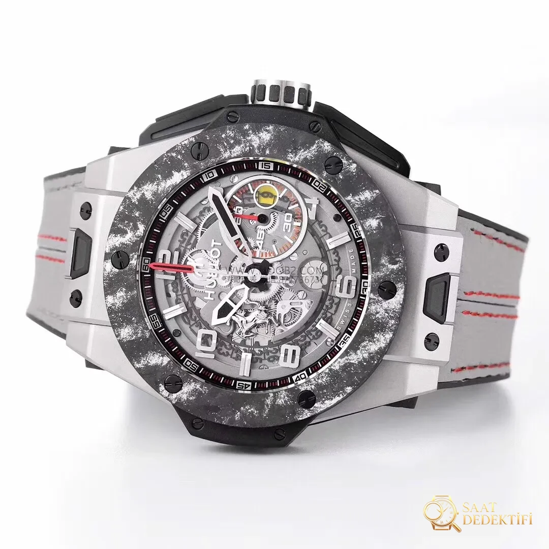 V6 Factory Hublot Big Bang Ferrari Titanium F4 Series, Crown of Kings 401 Фотообзор — профиль корпуса и обзор короны