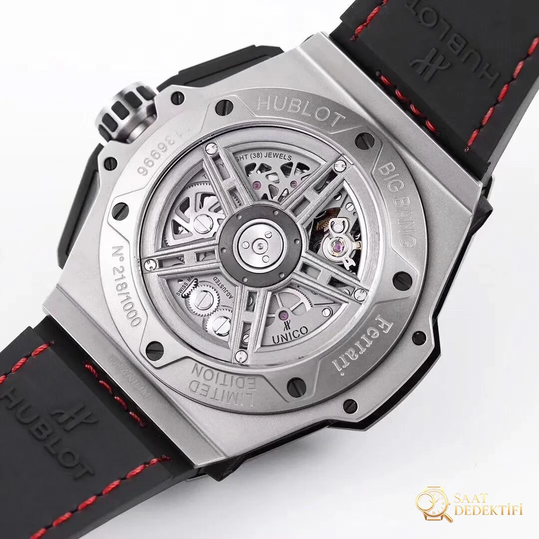 V6 Factory Hublot Big Bang Ferrari Titanium F4 Series, Crown of Kings 401 Фотообзор — клип-замок и лазерные штампы
