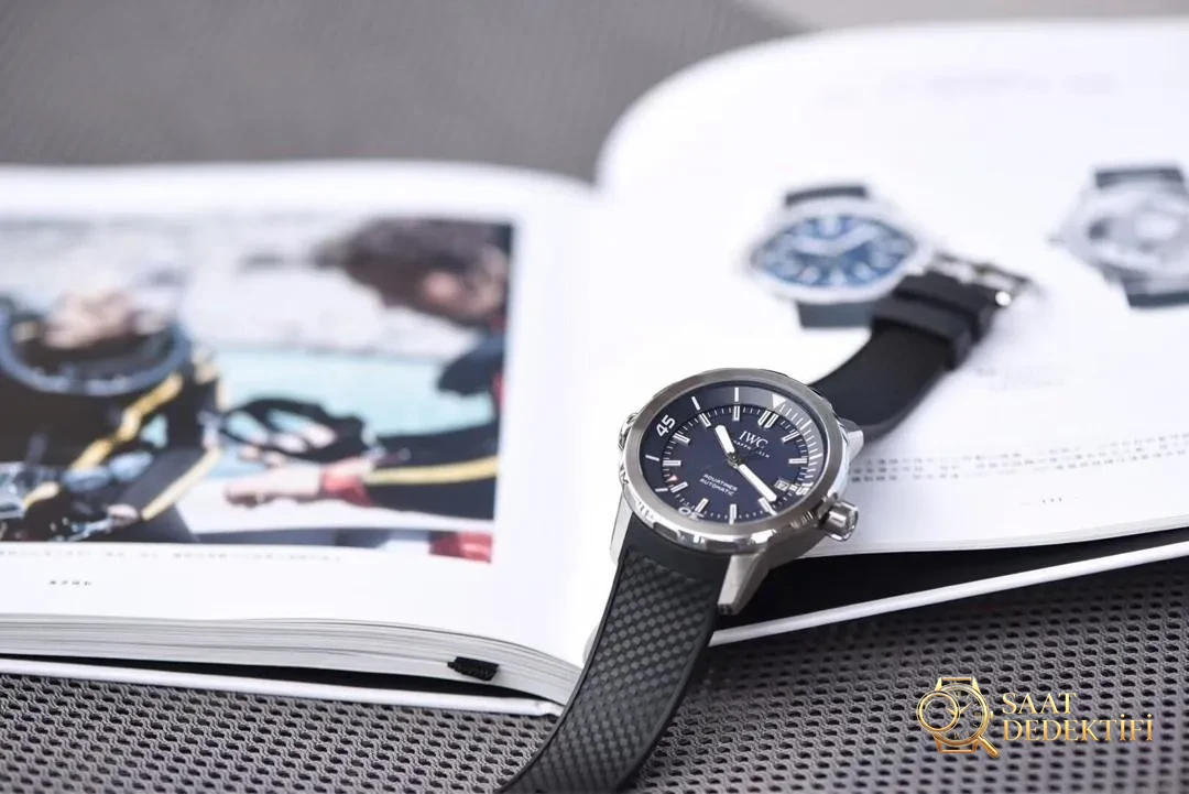 V6 Factory IWC Aquatimer mavi kadranlı üç iğneli saatin işçiliği nasıl? - Kadran Detayı ve Bezel İşçiliği