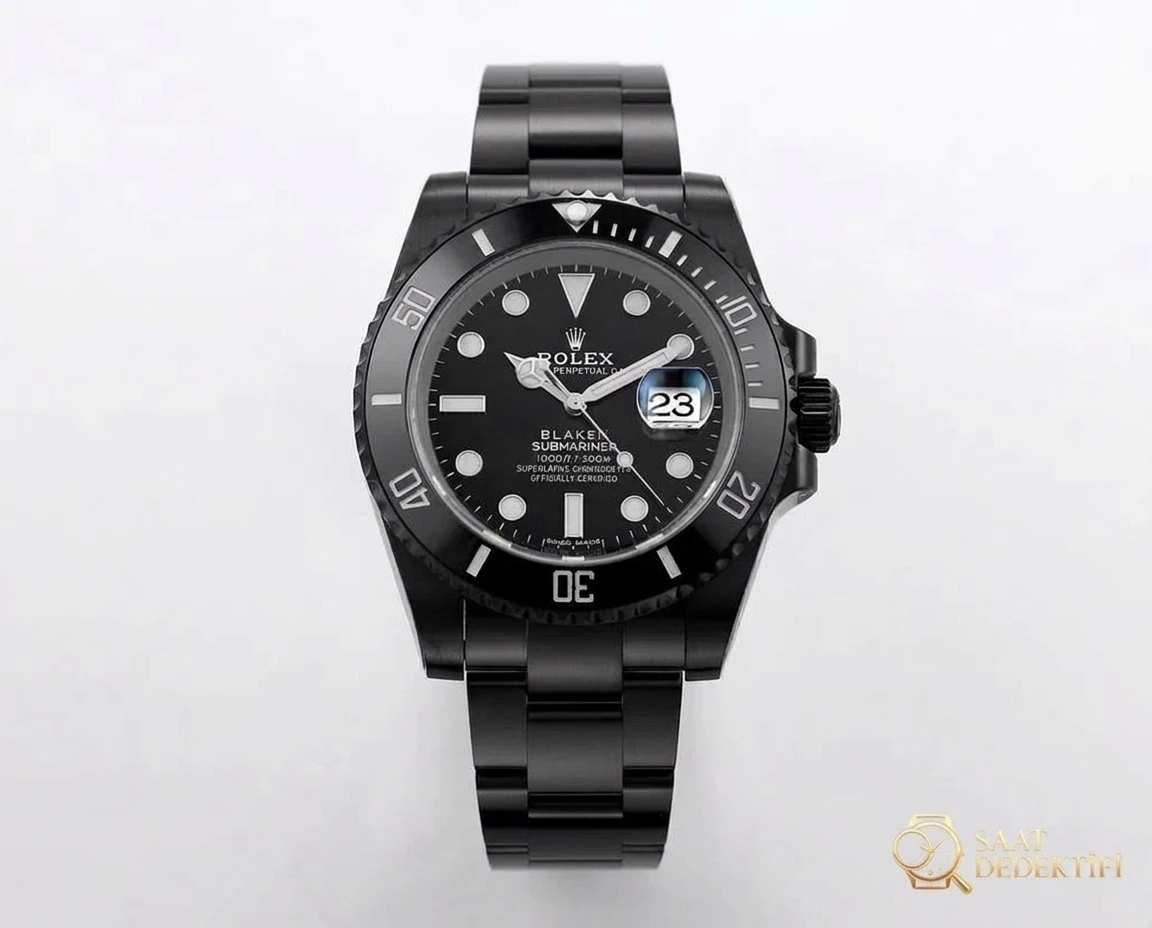 V6 Factory Rolex BLAKEN Dark Night Black Submariner 116610LN Modification de noircissement - Détails du cadran et finition de la lunette