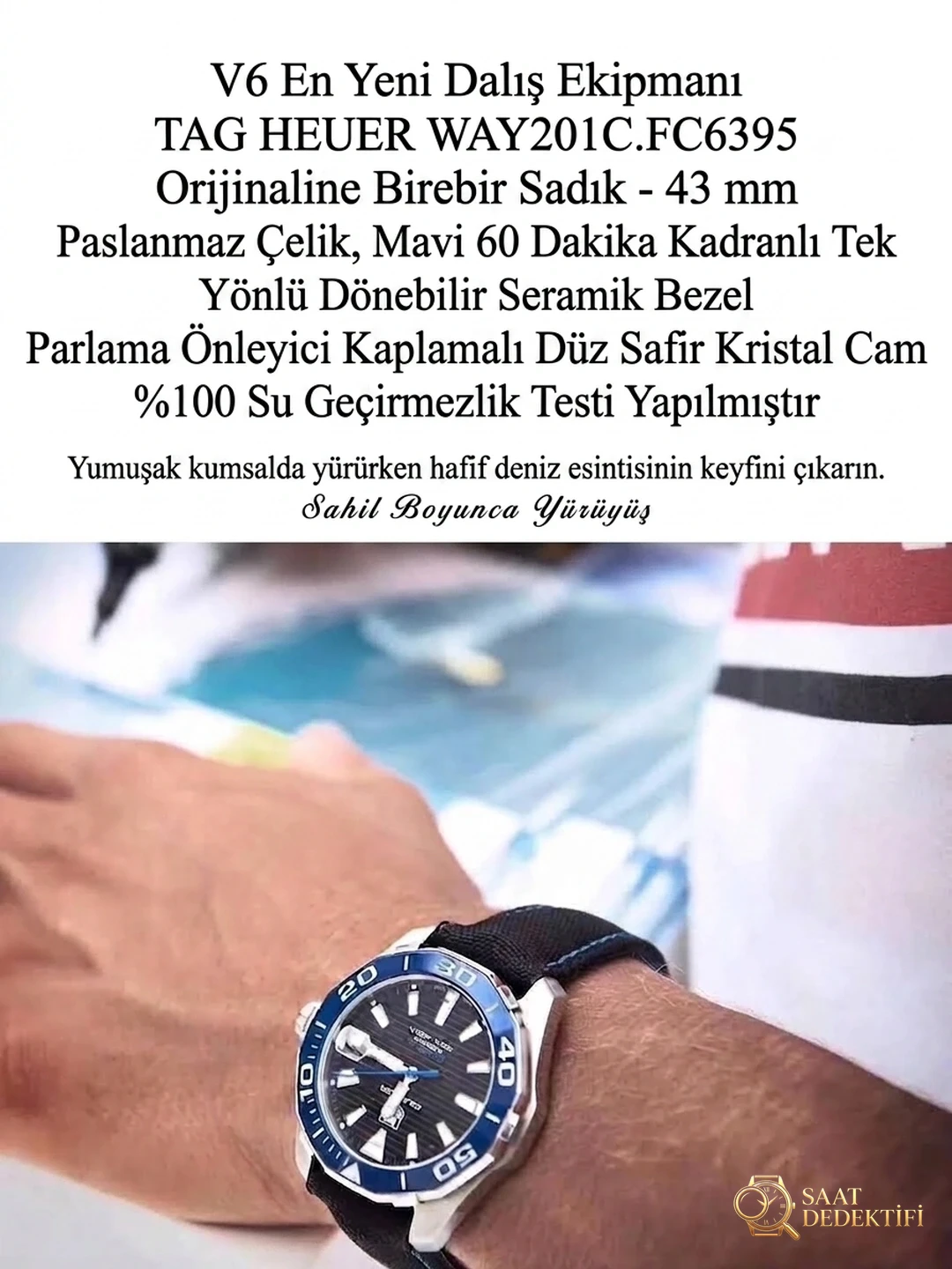 V6 Factory TAG Heuer Aquaracer 300 metre WAY201 replika saat detaylı incelemesi - Arka Kapak ve Mekanizma Detayı