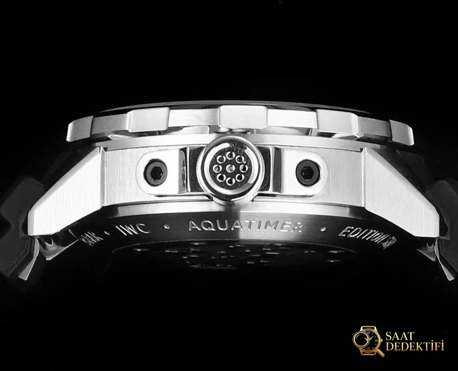 V6S IWC Aquatimer Köpekbalığı Çekiç Başlı Köpekbalığı Özel Versiyon İncelemesi - Makro Kadran ve İndeks İşçiliği