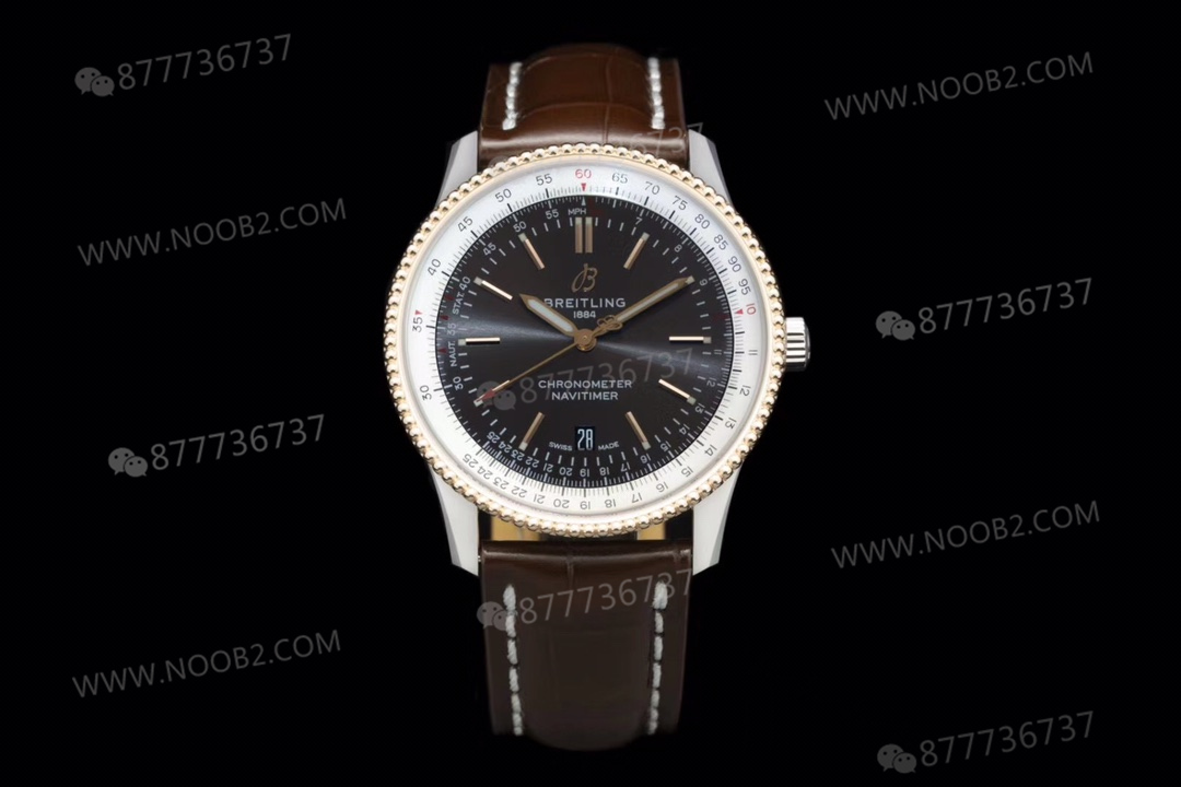 V7 Breitling Aviator 1 gri kadran altın bezel U17326211M1P1 — 2. fotoğraf