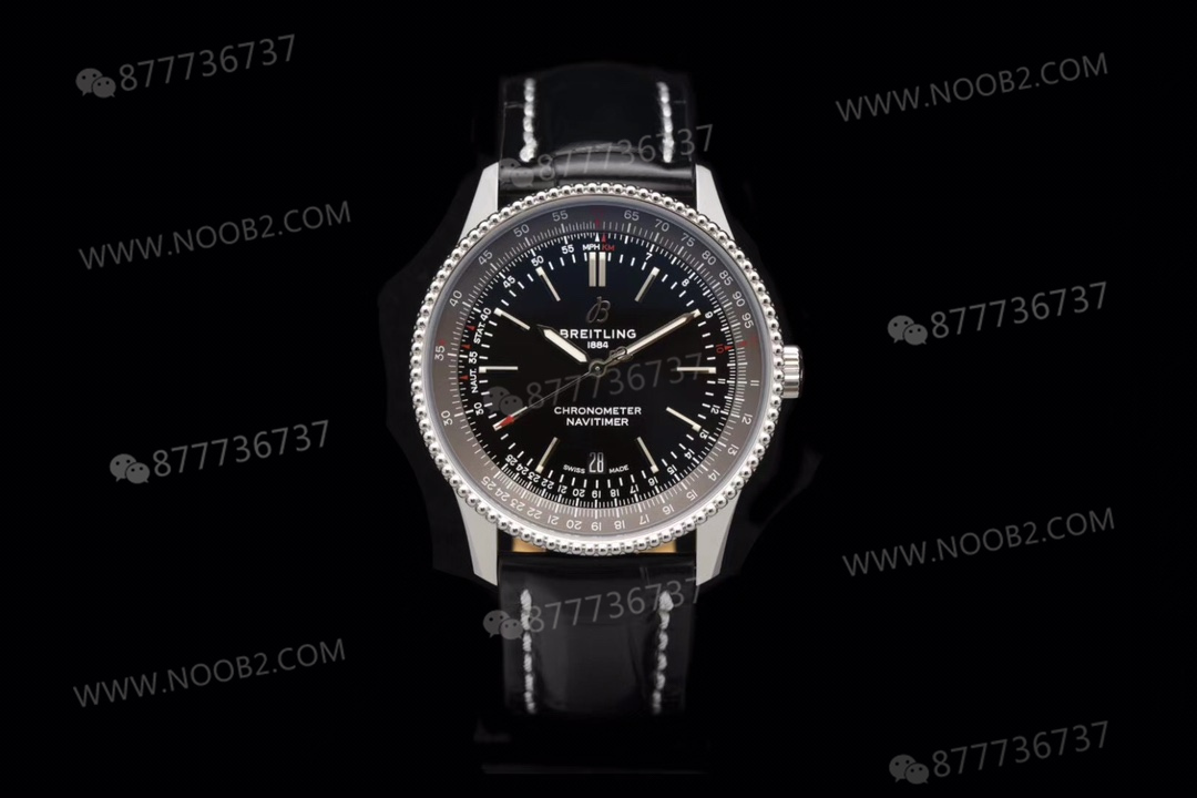 V7 Breitling Aviator 8 siyah kadran gri bezel — 2. fotoğraf
