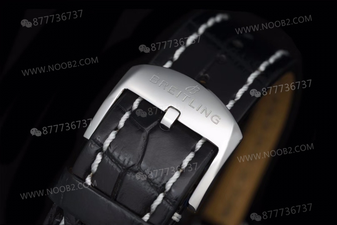 V7 Breitling Aviator 8 siyah kadran gri bezel — 8. fotoğraf