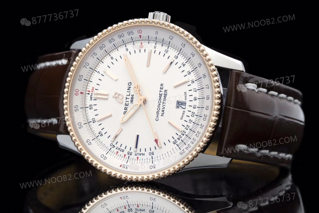 V7 Breitling Navitimer 1 Beyaz Kadran Altın Bezel U17326211G1P1 — 7. fotoğraf