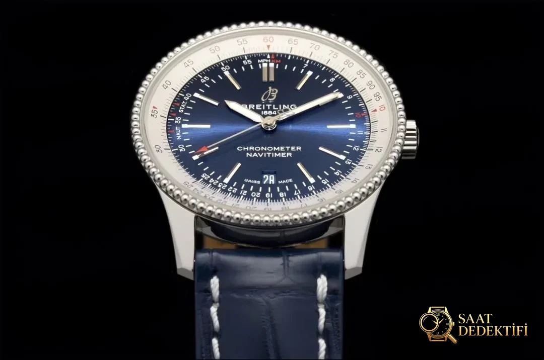 V7 Breitling Navitimer 1 Mavi Kadran A17326211C1P3 - Kasa Profili ve Kurma Kolu İncelemesi