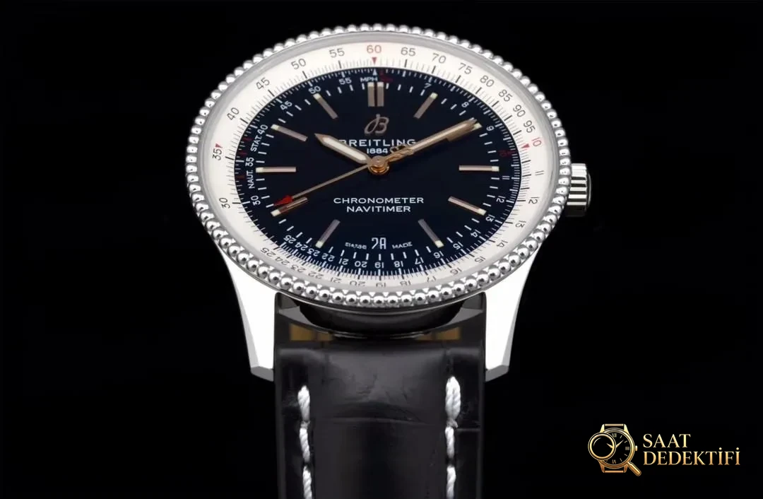 V7 Breitling Navitimer 1 Siyah Kadran A17326211B1P1 - Kasa Profili ve Kurma Kolu İncelemesi
