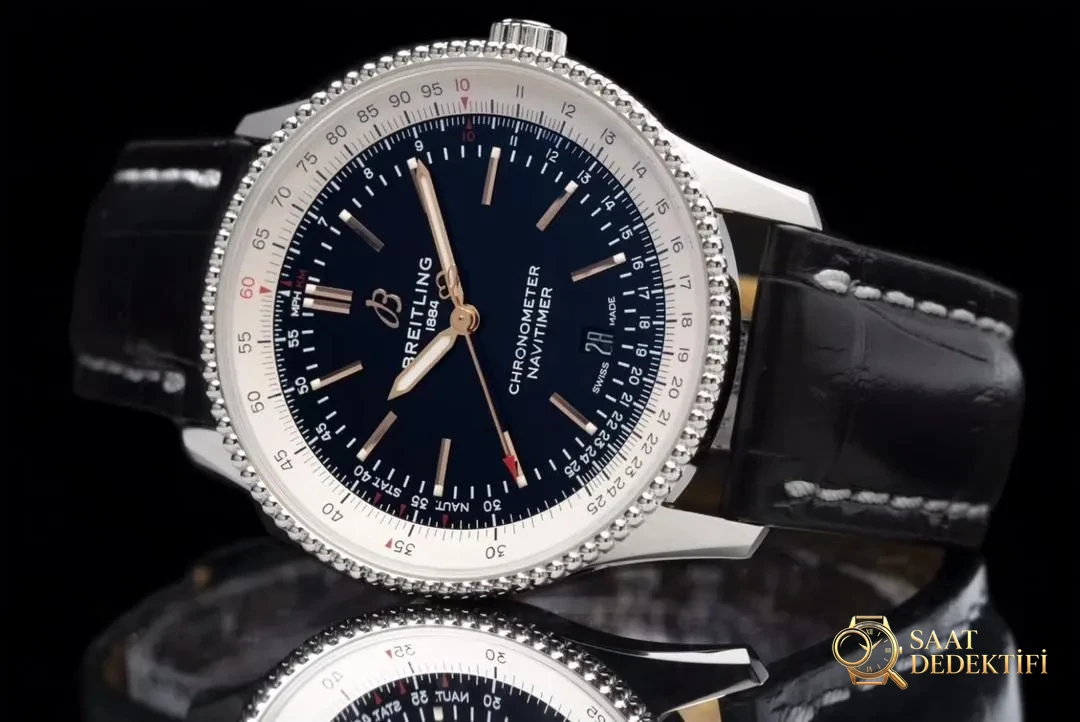 V7 Breitling Navitimer 1 Siyah Kadran A17326211B1P1 - Klips Kilidi ve Lazer Damgalar