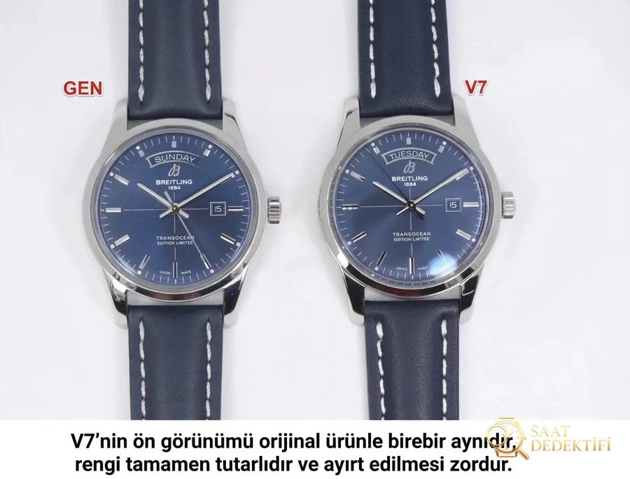 V7 Factory Breitling Transocean klasik saat: orijinalle karşılaştırıldığında nasıl? - Kasa Profili ve Kurma Kolu İncelemesi