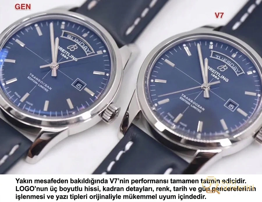 V7 Factory Breitling Transocean klasik saat: orijinalle karşılaştırıldığında nasıl? - Bilezik, Toka ve Klips Mekanizması