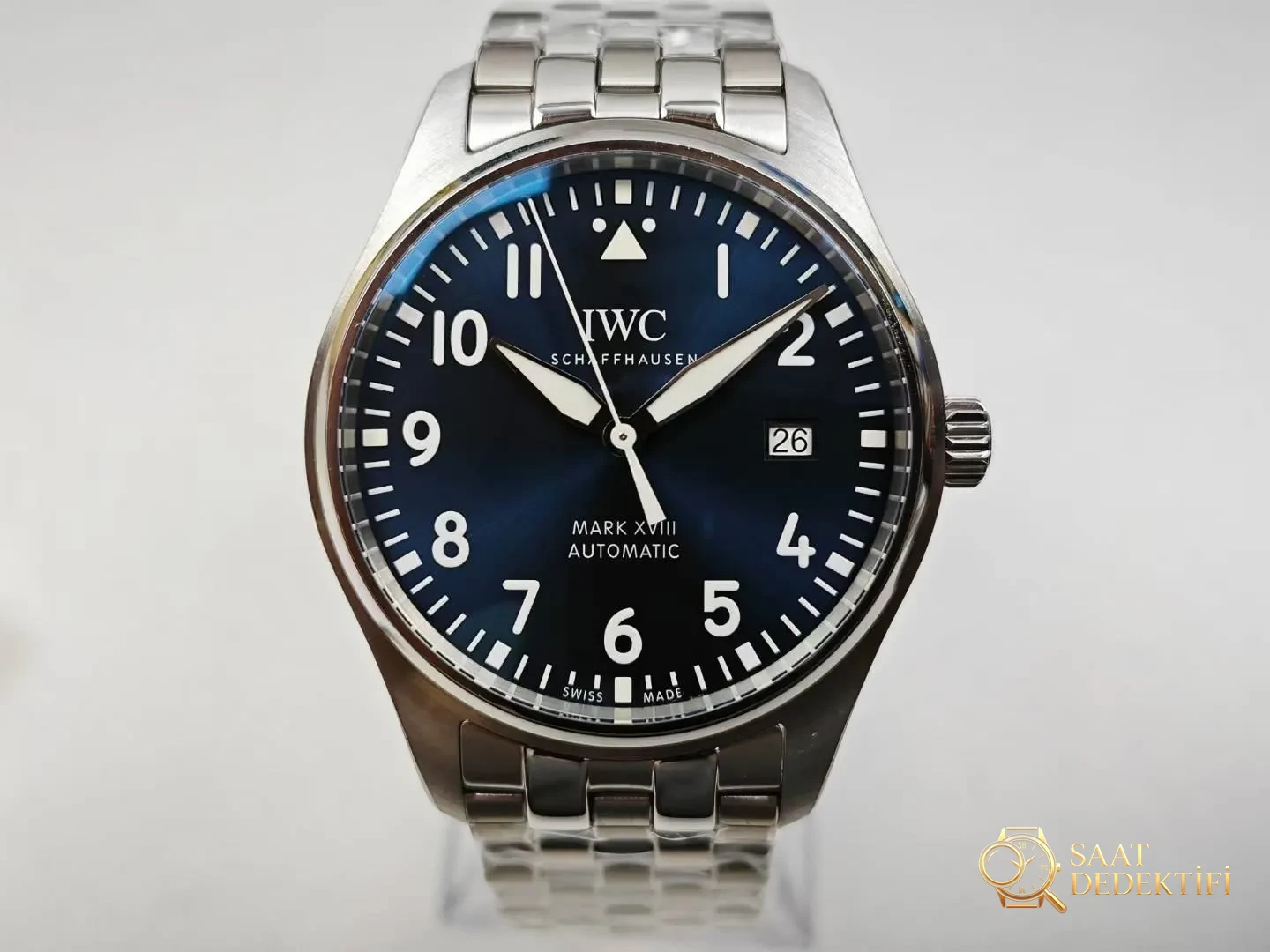 V7 Factory IWC Mark XVIII Le Petit Prince çelik bilezik modeli bir bakışta belli oluyor mu? - Kadran Detayı ve Bezel İşçiliği