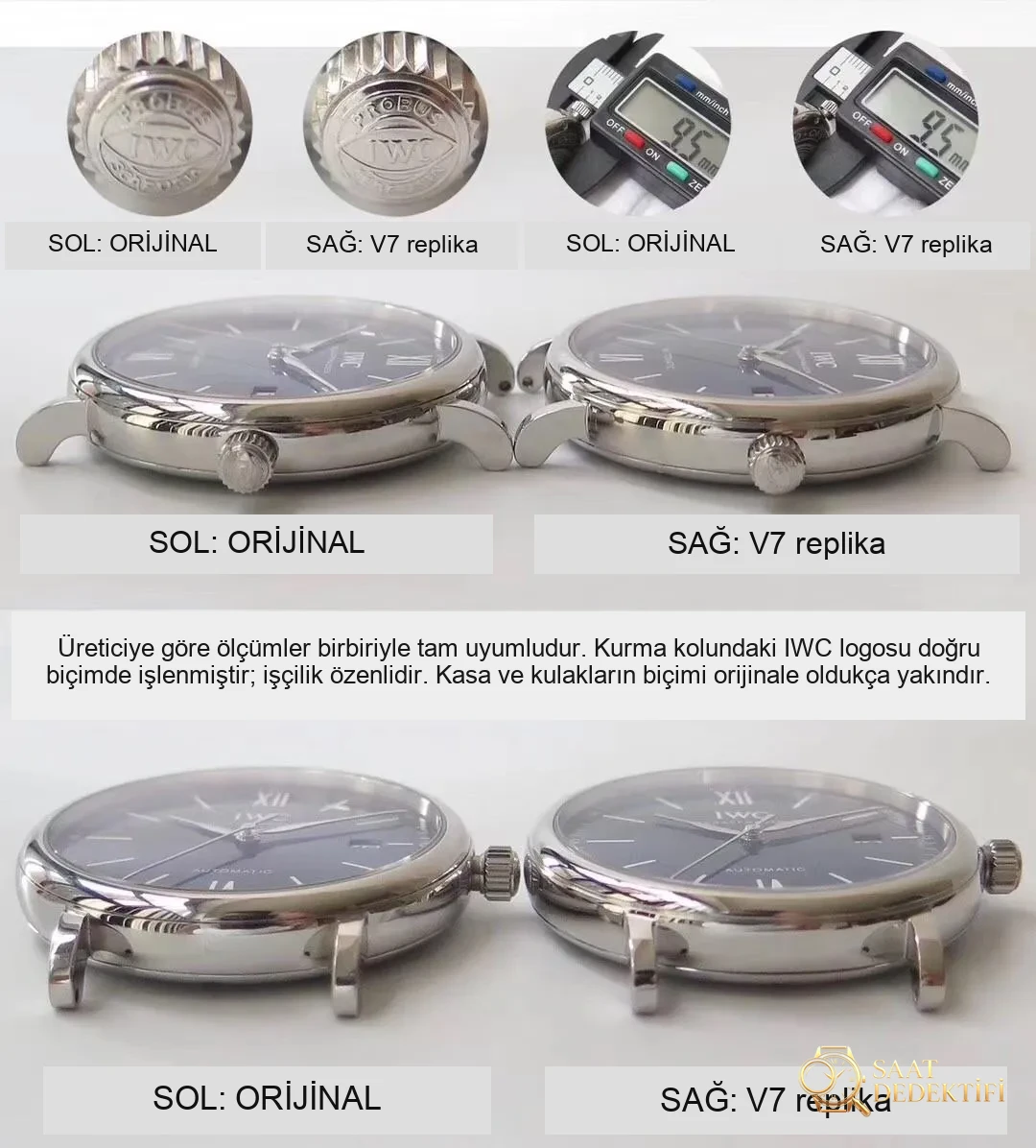 V7 Factory IWC Portofino 150. Yıl Orijinal İsviçre ETA2892 Mekanizmalı Replika Saat İncelemesi - Klips Kilidi ve Lazer Damgalar