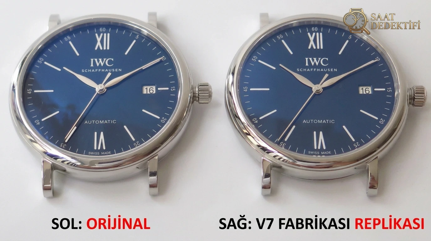 V7 Factory IWC Portofino 150. Yıl Özel Seri Orijinal Karşılaştırması - Makro Laboratuvar ve Detay İncelemesi