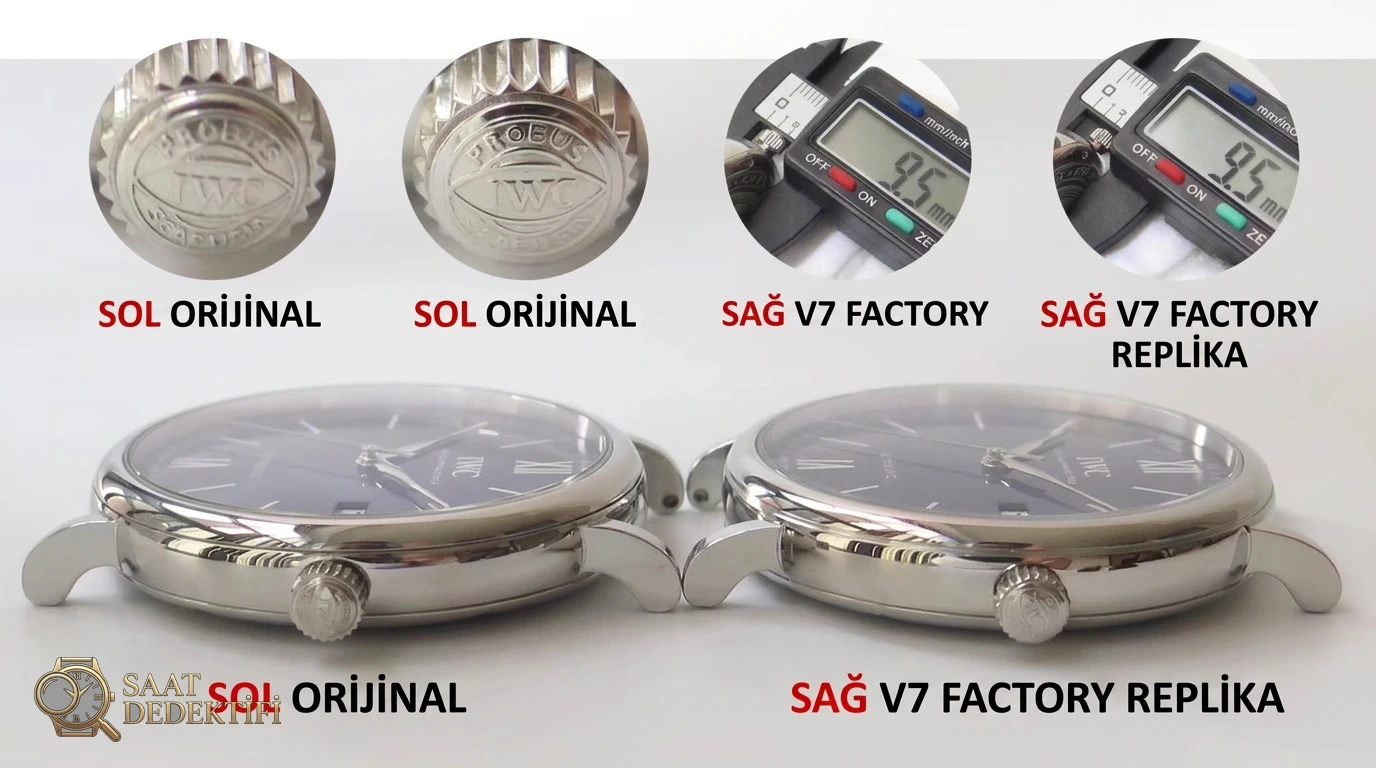 V7 Factory IWC Portofino 150. Yıl Özel Seri Orijinal Karşılaştırması - Makro Laboratuvar ve Detay İncelemesi