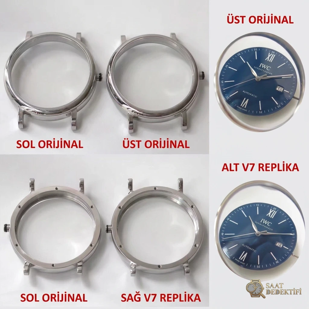 V7 Factory IWC Portofino 150. Yıl Özel Seri Orijinal Karşılaştırması - Makro Laboratuvar ve Detay İncelemesi