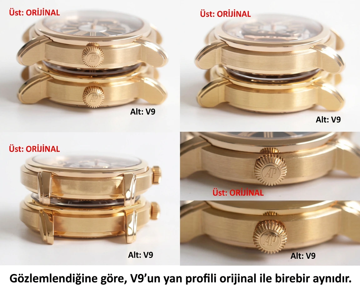 V9 Factory Audemars Piguet Millenary 15350ST replika erkek saati gerçek-replika karşılaştırması ve incelemesi: Yeni sürümde neler geliştirildi? - Fosfor ve Super-LumiNova Gece Görünümü