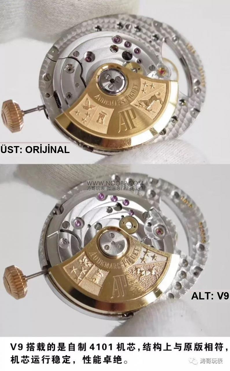 V9 Factory Audemars Piguet Millenary 15350ST replika erkek saati gerçek-replika karşılaştırması ve incelemesi: Yeni sürümde neler geliştirildi? — 13. fotoğraf