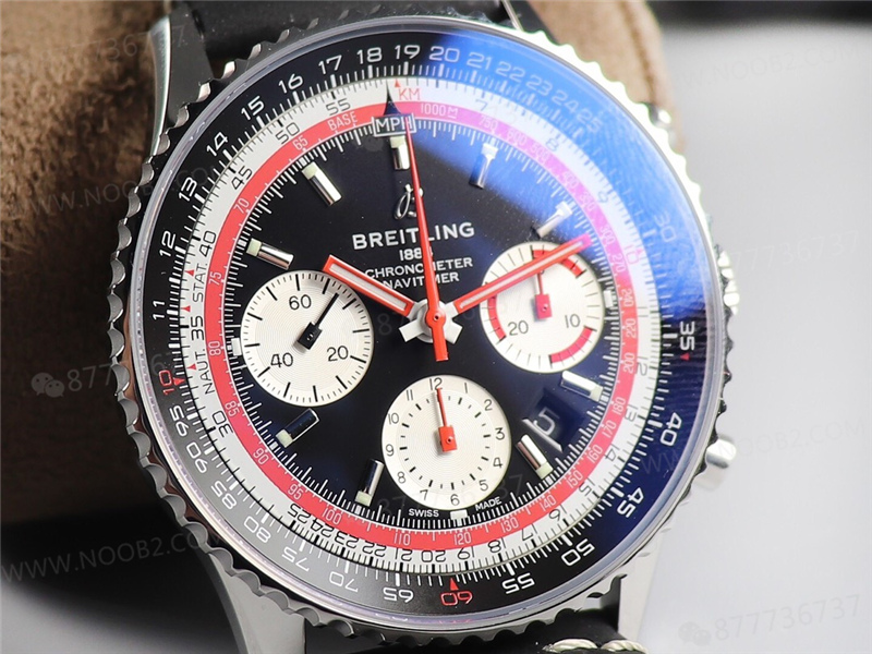 V9 Factory Breitling Aviator B01 siyah kadran Swissair — 2. fotoğraf