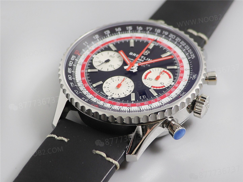 V9 Factory Breitling Aviator B01 siyah kadran Swissair — 3. fotoğraf