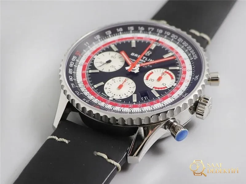 V9 Factory Breitling Aviator B01 siyah kadran Swissair - Kasa Profili ve Kurma Kolu İncelemesi