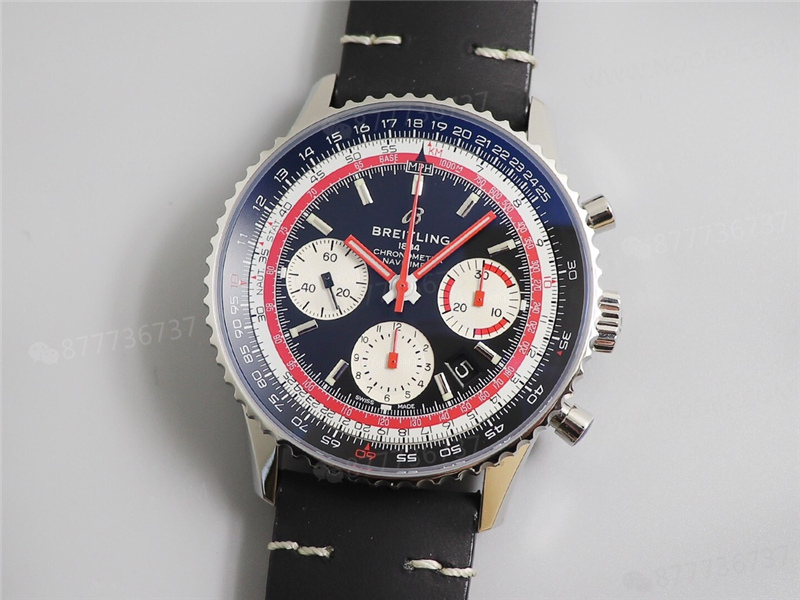 V9 Factory Breitling Aviator B01 siyah kadran Swissair — 4. fotoğraf