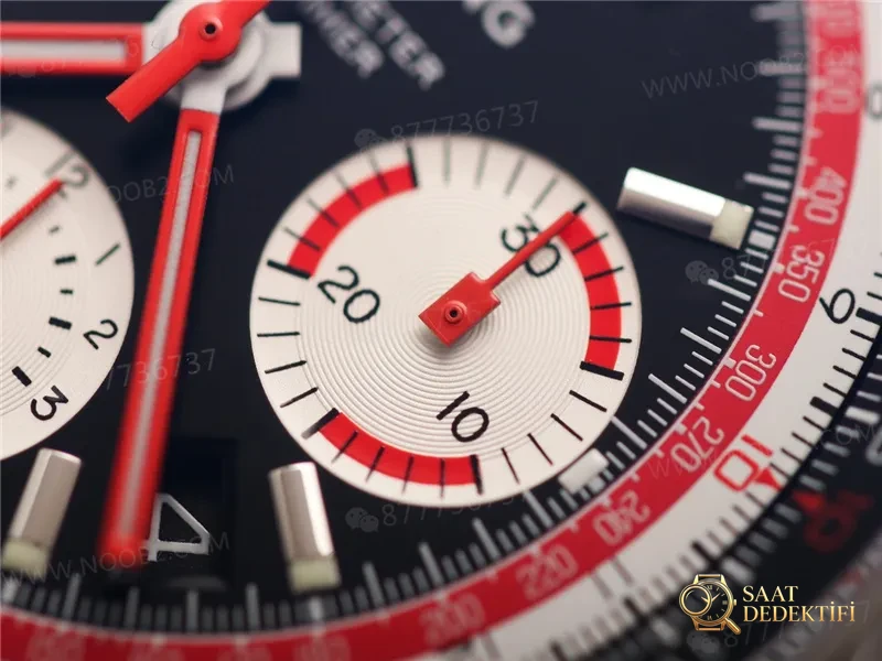 V9 Factory Breitling Aviator B01 siyah kadran Swissair - Klips Kilidi ve Lazer Damgalar