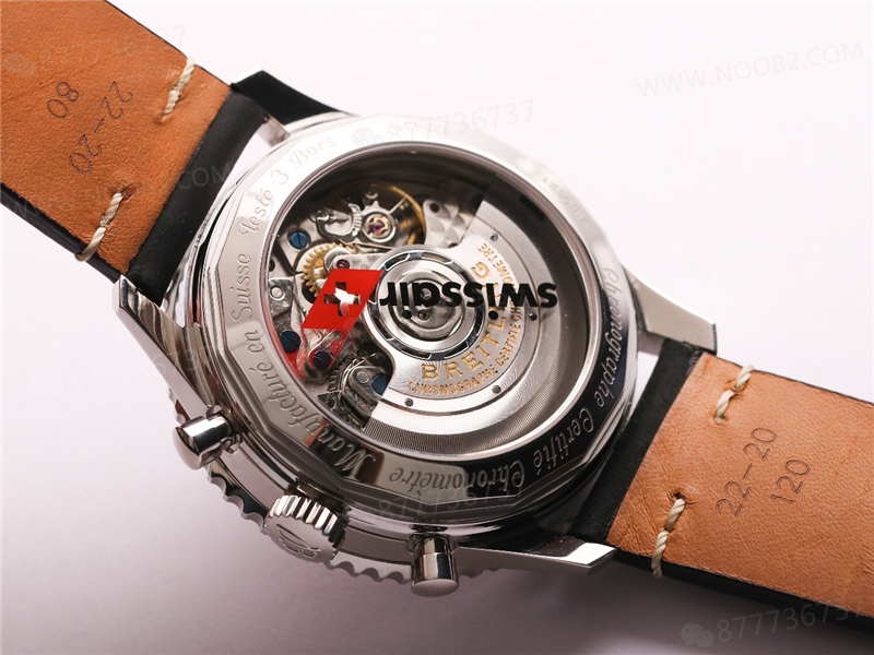 V9 Factory Breitling Aviator B01 siyah kadran Swissair — 12. fotoğraf