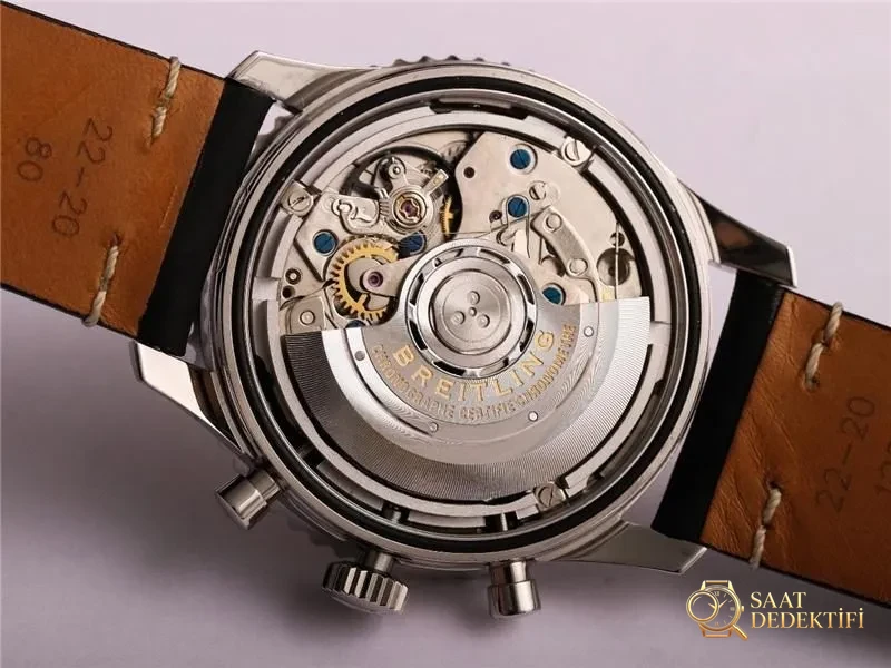 V9 Factory Breitling Aviator B01 siyah kadran Swissair - Toka İçi Mikro Ayar Mekanizması