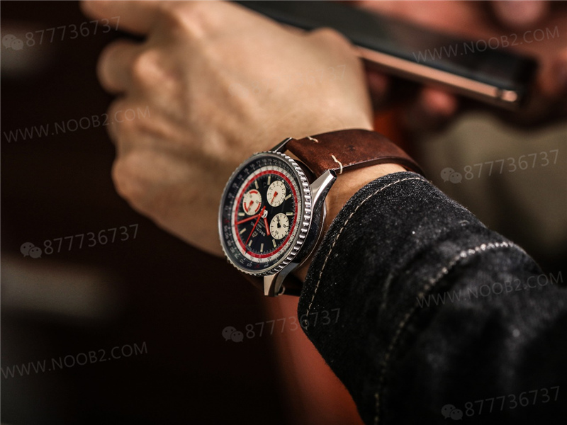 V9 Factory Breitling Aviator B01 siyah kadran Swissair — 20. fotoğraf