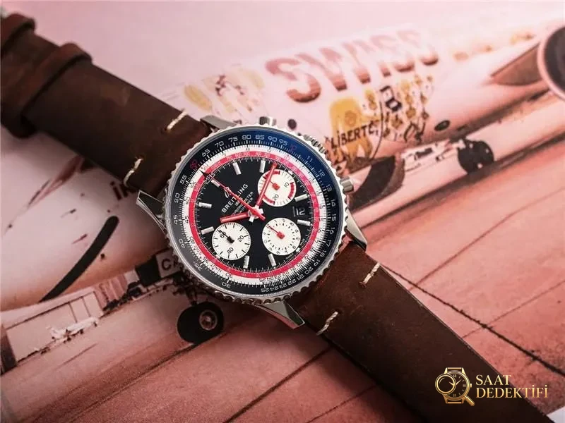 V9 Factory Breitling Aviator B01 siyah kadran Swissair - Tepe Kilit Mekanizması ve Conta Yapısı