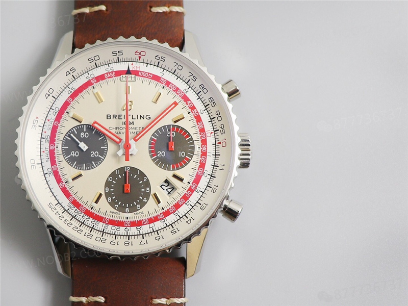 V9 Factory Breitling Navitimer B01 Beyaz Kadran TWA — 4. fotoğraf