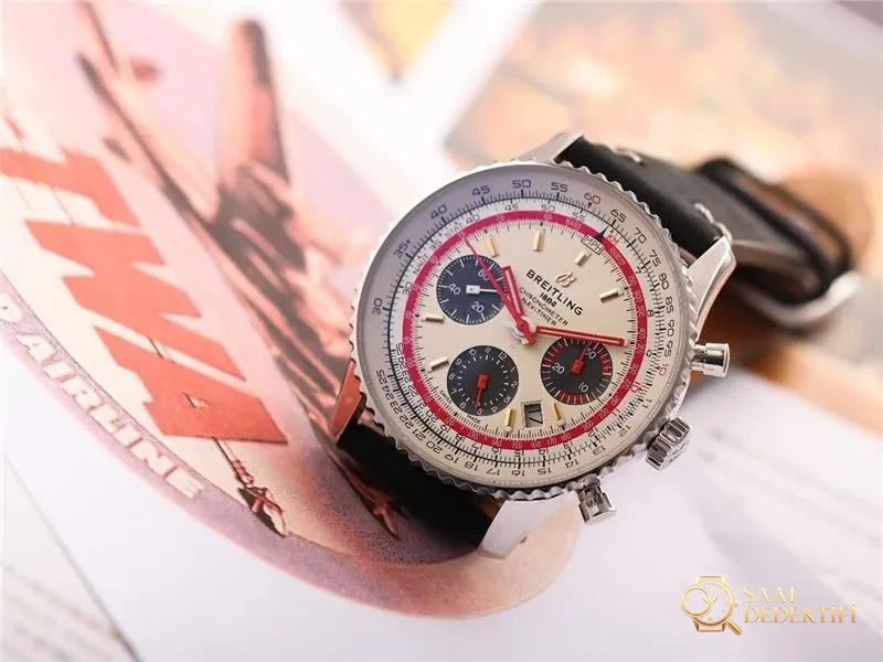 V9 Factory Breitling Navitimer B01 Beyaz Kadran TWA - Mekanizma Zemberek ve Balans Detayı