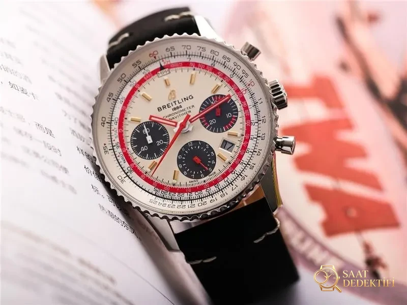 V9 Factory Breitling Navitimer B01 Beyaz Kadran TWA - Yan Profil ve Kordon Bağlantısı