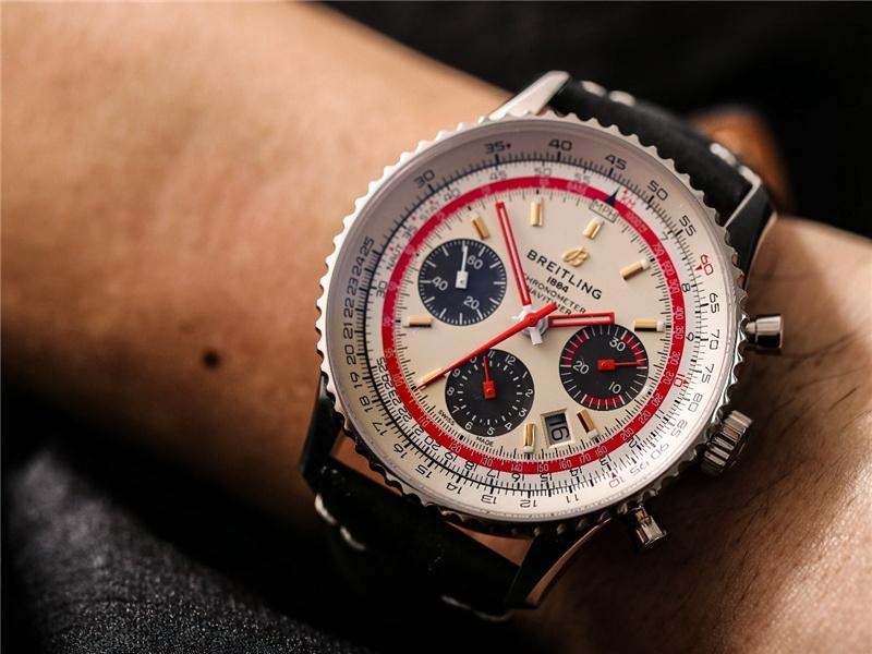 V9 Factory Breitling Navitimer B01 Beyaz Kadran TWA — 15. fotoğraf