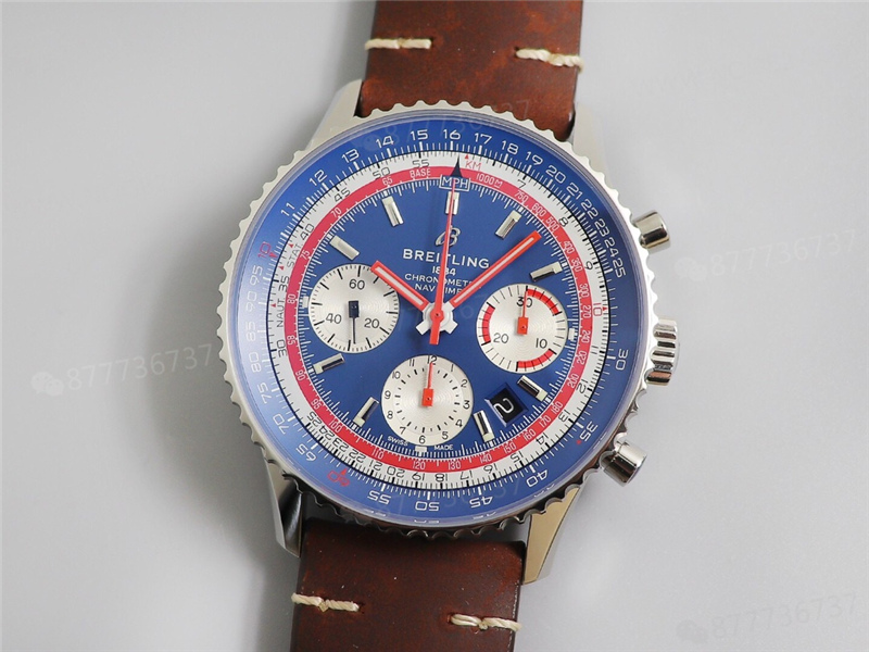 V9 Factory Breitling Navitimer B01 Mavi Kadran Pan Am — 1. fotoğraf