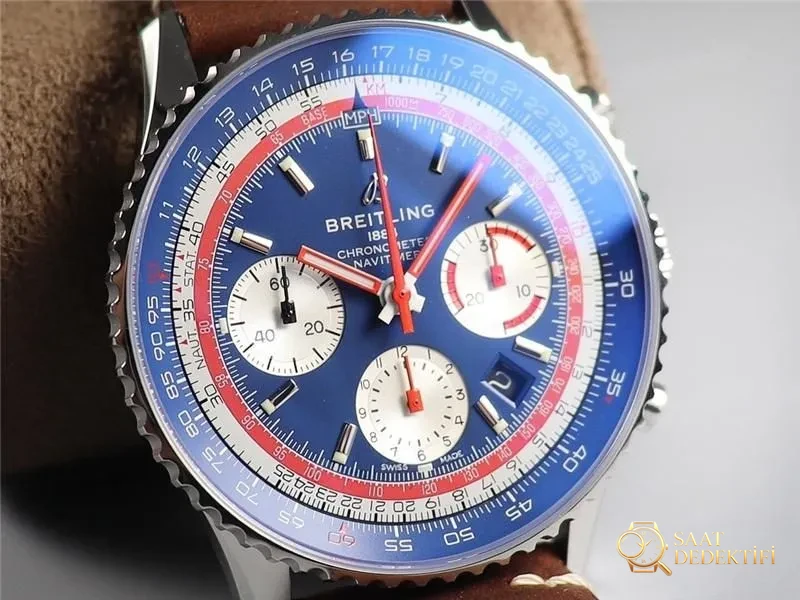V9 Factory Breitling Navitimer B01 Mavi Kadran Pan Am - Kasa Profili ve Kurma Kolu İncelemesi