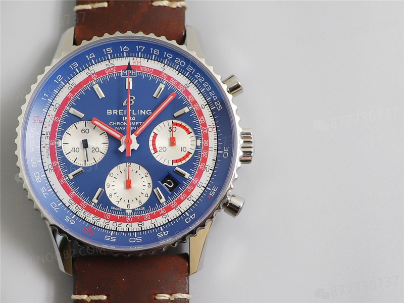 V9 Factory Breitling Navitimer B01 Mavi Kadran Pan Am — 4. fotoğraf