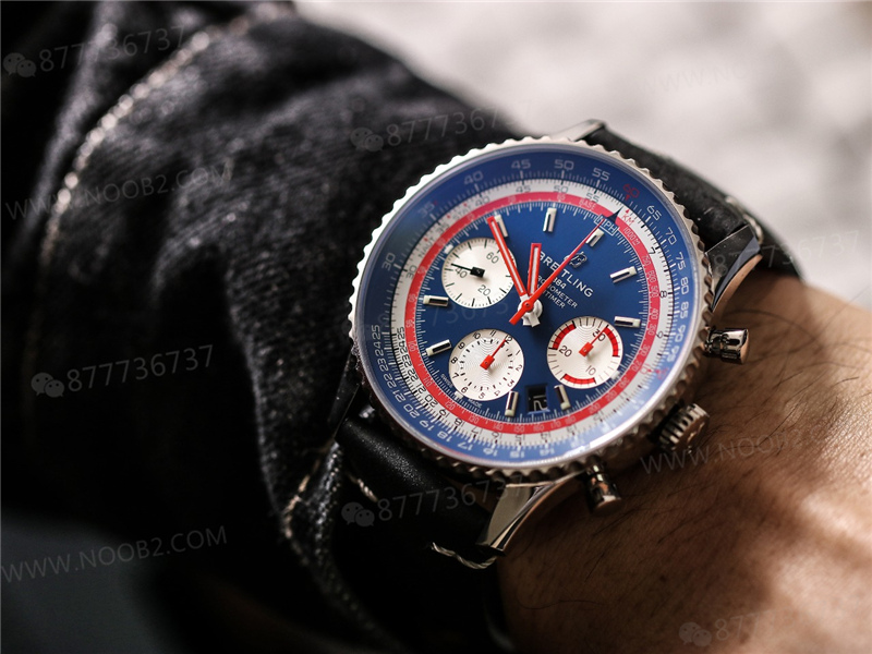 V9 Factory Breitling Navitimer B01 Mavi Kadran Pan Am — 11. fotoğraf