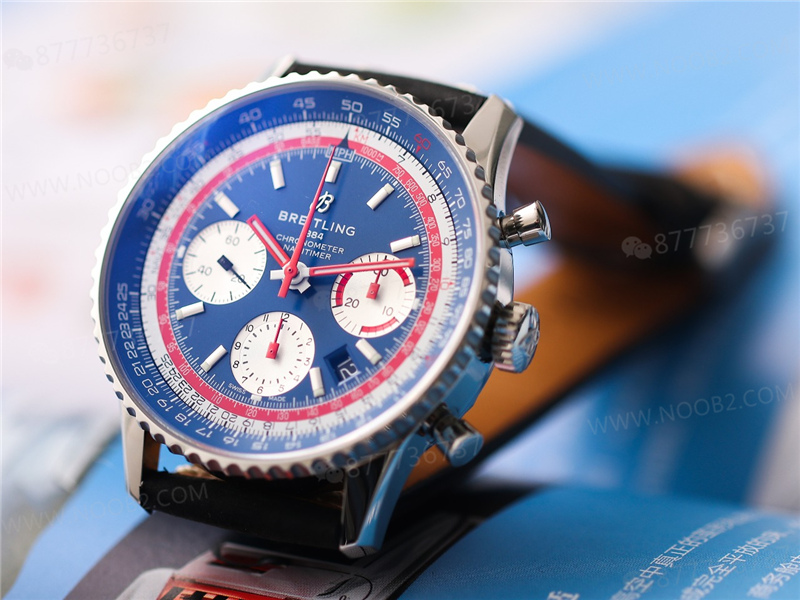 V9 Factory Breitling Navitimer B01 Mavi Kadran Pan Am — 15. fotoğraf