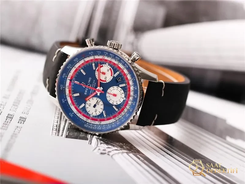 V9 Factory Breitling Navitimer B01 Mavi Kadran Pan Am - Kadran İbreleri ve Saniye Akışı