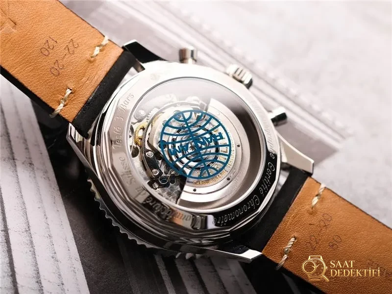 V9 Factory Breitling Navitimer B01 Mavi Kadran Pan Am - Cam Yansıma Önleyici (AR) Kaplama