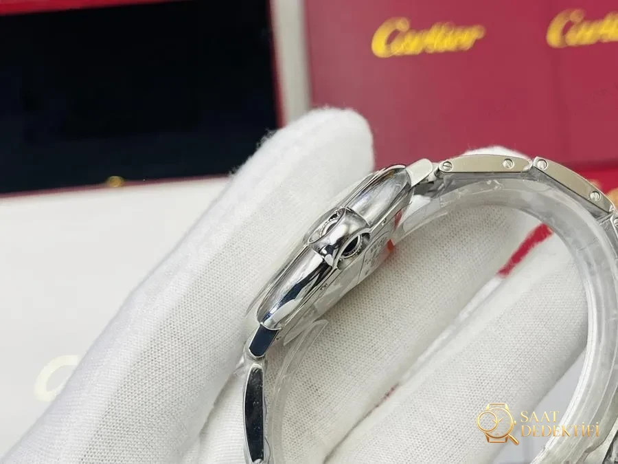 V9 Factory Cartier en yeni sürüm hızlı sökülebilir kayışlı Ballon Bleu tüm seri kol saati - Kasa Profili ve Kurma Kolu İncelemesi