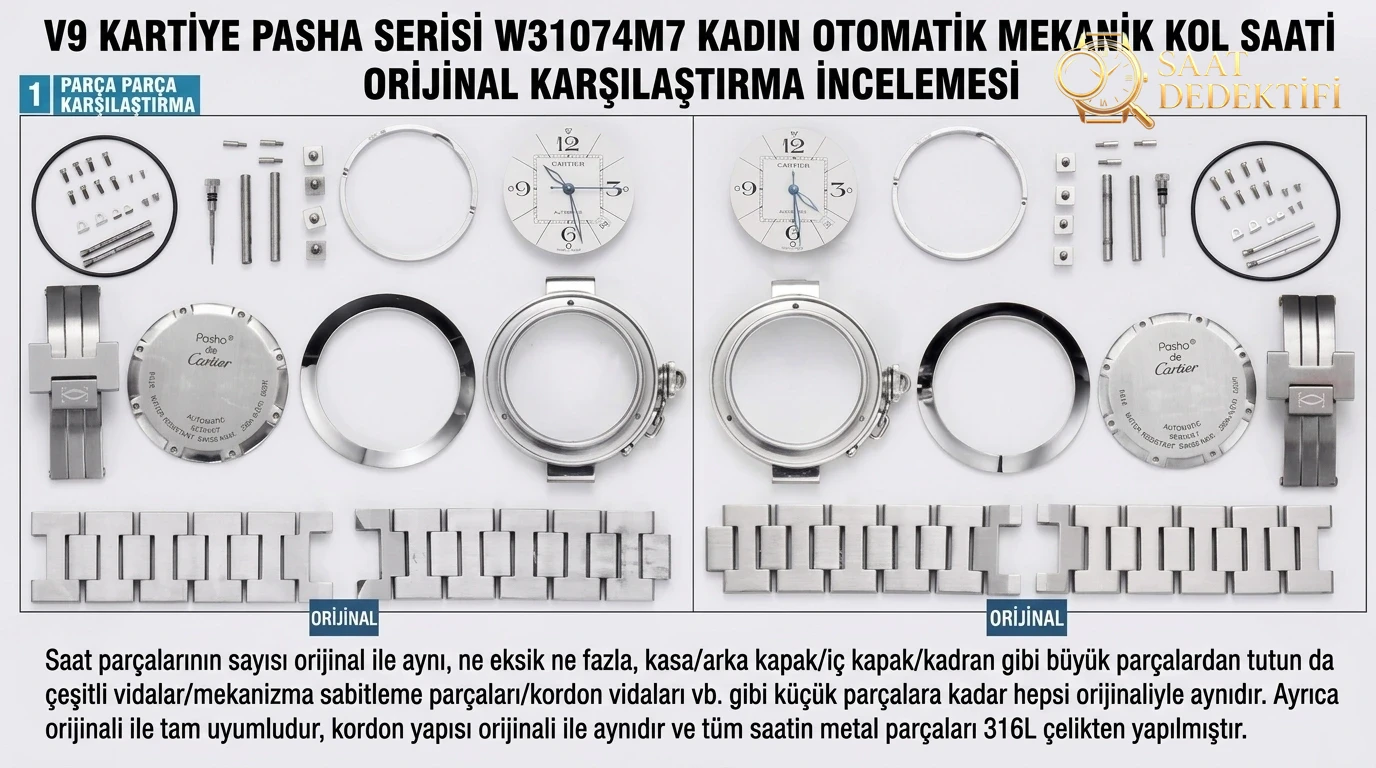 Revue de la montre-bracelet pour femme V9 Factory Cartier Pasha Series W31074M7 - La préférée des rares - Profil du boîtier et revue de la couronne