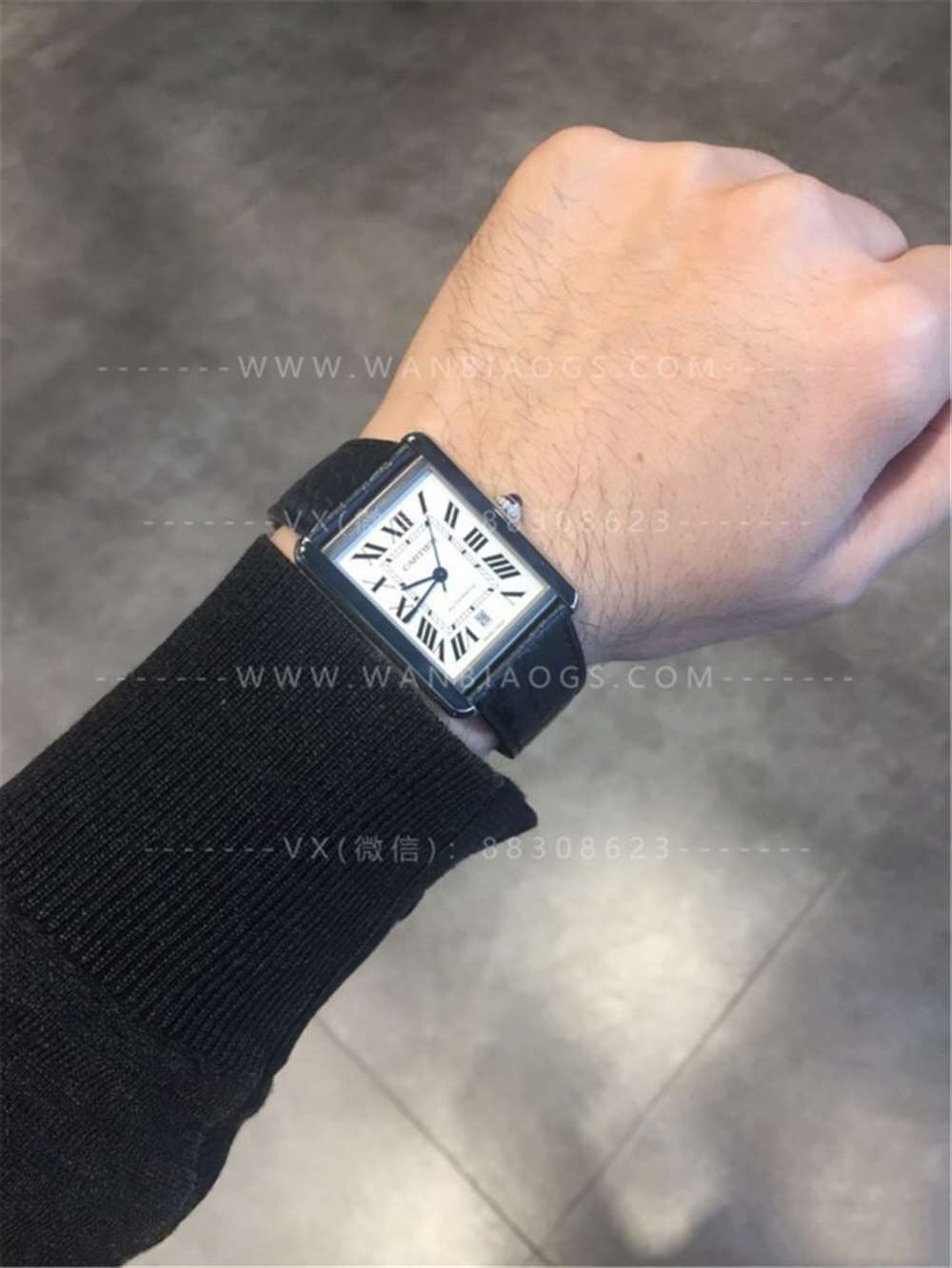 V9 Factory Cartier Tank Citizen.9015 mekanizmalı gerçek-replika karşılaştırmalı inceleme — 11. fotoğraf