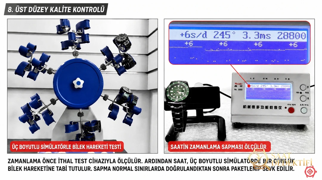 V9 Factory modifiyeli Rolex yeşil su hayaleti blacken saat: karartma etkisi nasıl? - Yan Profil ve Kordon Bağlantısı
