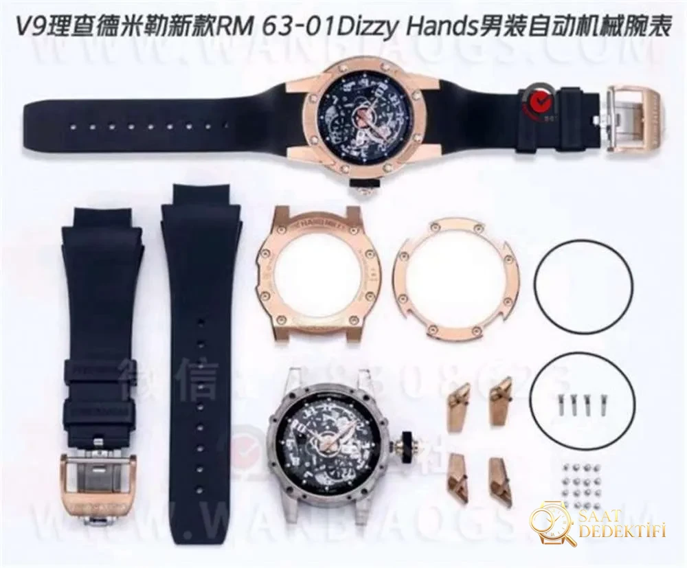 V9 Factory Richard Mille RM63-01 Dizzy Hands Detaylı İnceleme - Kadran Detayı ve Bezel İşçiliği