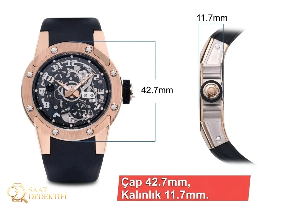 V9 Factory Richard Mille RM63-01 Dizzy Hands Detaylı İnceleme - Fosfor ve Super-LumiNova Gece Görünümü