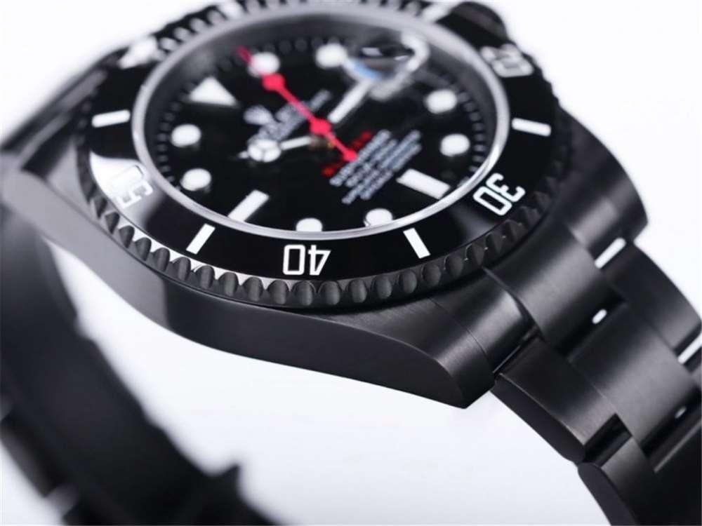 V9 Factory Rolex siyah-yeşil su hayaleti «BLAKEN resmi model» gece siyahı versiyonu orijinalle karşılaştırmalı inceleme — 17. fotoğraf